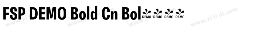 FSP DEMO Bold Cn Bol字体转换